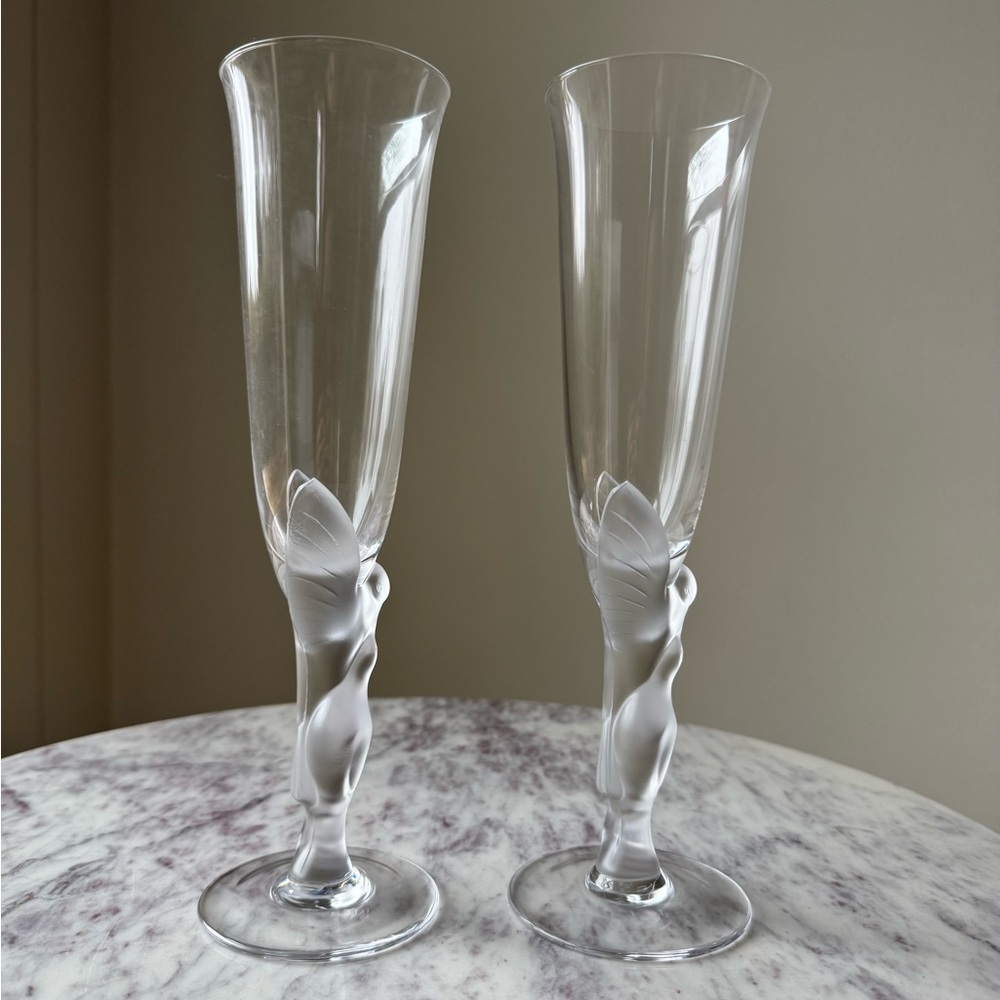 Faberge Kissing Dove Champagne Glasses, Sold Individually (4 Available)